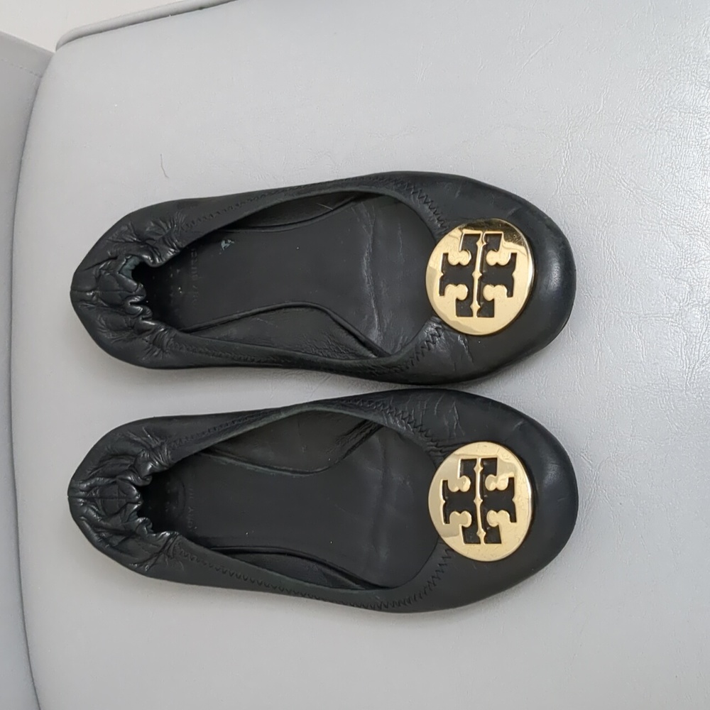 Tory Burch Minnie Travel Black Ballet Flats